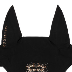 Bonete Equestro de tejido técnico con logotipo de strass Negro