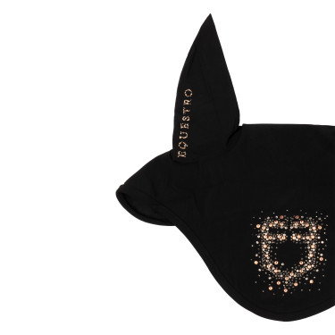 Bonete Equestro de tejido técnico con logotipo de strass Negro