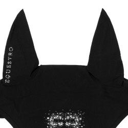 Bonete Equestro de tejido técnico con logotipo de strass Negro / negro