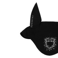Bonete Equestro de tejido técnico con logotipo de strass Negro