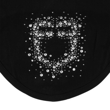 Bonete Equestro de tejido técnico con logotipo de strass Negro / negro