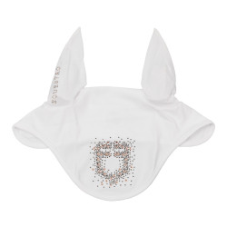 Bonete Equestro de tejido técnico con logotipo de strass Blanco Bonete Equestro de tejido técnico con logotipo de strass Blanco