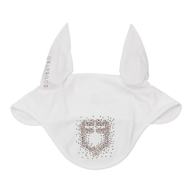 Bonete Equestro de tejido técnico con logotipo de strass Blanco Bonete Equestro de tejido técnico con logotipo de strass Blanco