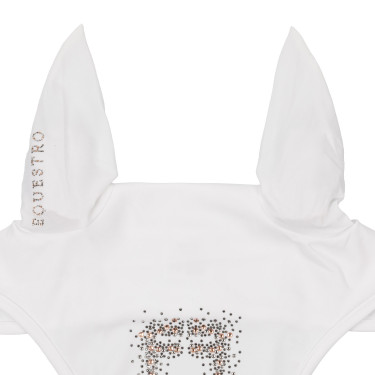 Bonete Equestro de tejido técnico con logotipo de strass Blanco Bonete Equestro de tejido técnico con logotipo de strass Blanco