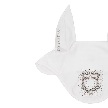 Bonete Equestro de tejido técnico con logotipo de strass Blanco Bonete Equestro de tejido técnico con logotipo de strass Blanco