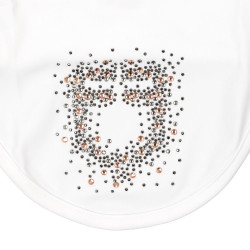 Bonete Equestro de tejido técnico con logotipo de strass Blanco Bonete Equestro de tejido técnico con logotipo de strass Blanco