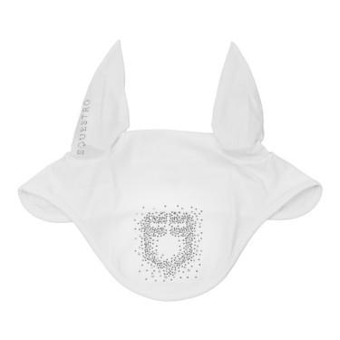 Bonete Equestro de tejido técnico con logotipo de strass Blanco / blanco