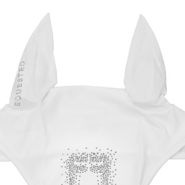 Bonete Equestro de tejido técnico con logotipo de strass Blanco / blanco