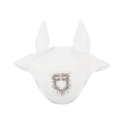 Gorro Equestro de tejido técnico con logotipo con purpurina Blanco