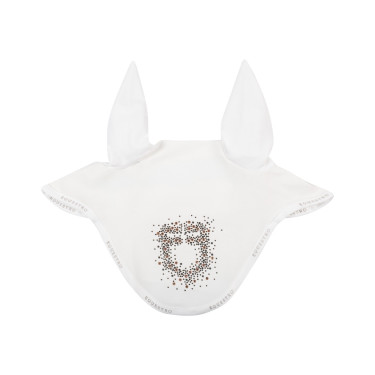 Gorro Equestro de tejido técnico con logotipo con purpurina Blanco