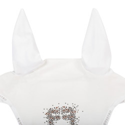 Gorro Equestro de tejido técnico con logotipo con purpurina Blanco