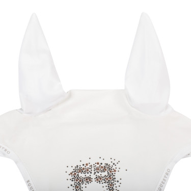 Gorro Equestro de tejido técnico con logotipo con purpurina Blanco