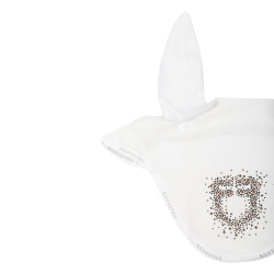 Gorro Equestro de tejido técnico con logotipo con purpurina Blanco