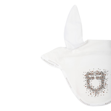 Gorro Equestro de tejido técnico con logotipo con purpurina Blanco
