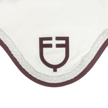 Capucha Equestro con cordón trenzado Blanco antiguo / marrón Capucha Equestro con cordón trenzado Blanco antiguo / marrón