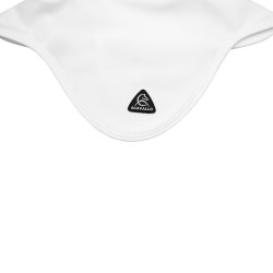 Capucha antimoscas Acavallo Sublime de spandex con parche del logo de silicona Blanco