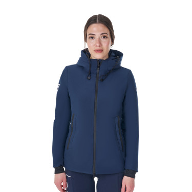 Chaqueta impermeable de mujer Equestro x FISE Americana marina Azul marino