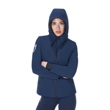 Chaqueta impermeable de mujer Equestro x FISE Americana marina Azul marino