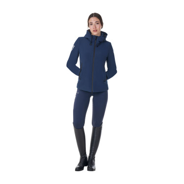 Chaqueta impermeable de mujer Equestro x FISE Americana marina Azul marino