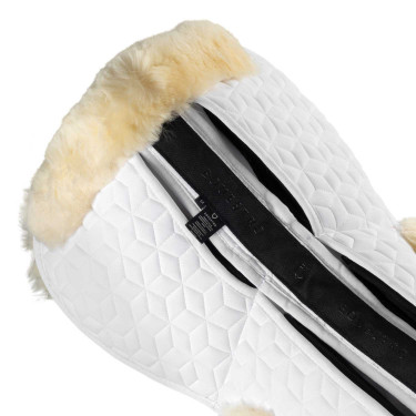 Amortiguador Equestro de elastano con bolsillos y forro de piel de oveja Blanco / natural