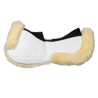 Amortiguador Equestro de elastano con bolsillos y forro de piel de oveja Blanco / natural