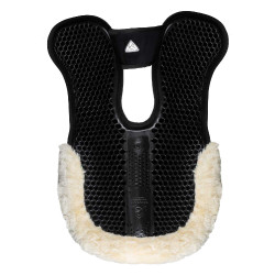 Amortiguador Acavallo para compensar MF-S WFS gamuza oveja trasera gel hexagonal alza delantera Negro / borrego natural