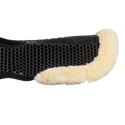 Amortiguador Acavallo para compensar MF-S WFS gamuza oveja trasera gel hexagonal alza delantera Negro / borrego natural