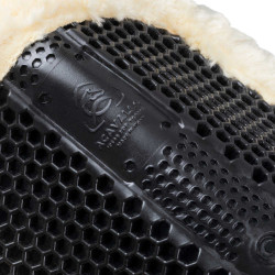Amortiguador Acavallo para compensar MF-S WFS gamuza oveja trasera gel hexagonal alza delantera Negro / borrego natural