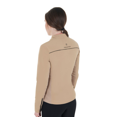 Chaqueta softshell para mujer de tejido técnico acolchado Equestro Incienso Beige