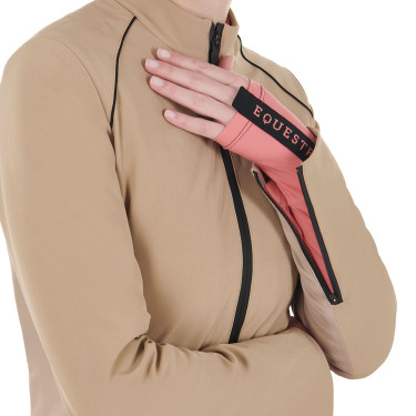 Chaqueta softshell para mujer de tejido técnico acolchado Equestro Incienso Beige