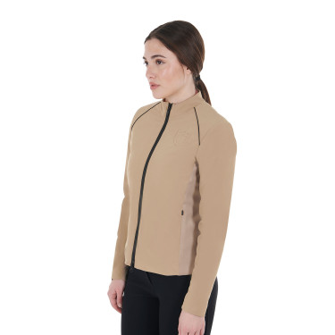 Chaqueta softshell para mujer de tejido técnico acolchado Equestro Incienso Beige