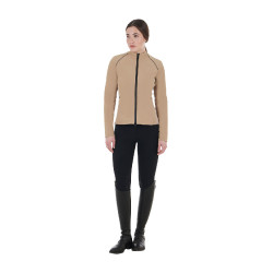 Chaqueta softshell para mujer de tejido técnico acolchado Equestro Incienso Beige