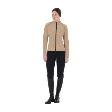 Chaqueta softshell para mujer de tejido técnico acolchado Equestro Incienso Beige