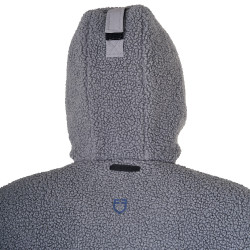 Chaqueta impermeable para hombre con inserciones de tejido Teddy Equestro Gris escarchado Chaqueta impermeable para hombre con inserciones de tejido Teddy Equestro Gris escarchado