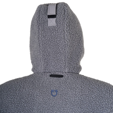 Chaqueta impermeable para hombre con inserciones de tejido Teddy Equestro Gris escarchado Chaqueta impermeable para hombre con inserciones de tejido Teddy Equestro Gris escarchado