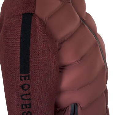 Chaqueta Equestro para mujer de nailon y punto con cremallera Castaño Marrón Chaqueta Equestro para mujer de nailon y punto con cremallera Castaño Marrón