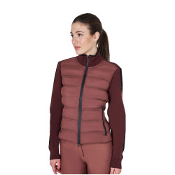 Chaqueta Equestro para mujer de nailon y punto con cremallera Castaño Marrón Chaqueta Equestro para mujer de nailon y punto con cremallera Castaño Marrón