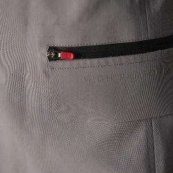Chaqueta de concurso para hombre Equestro Ridertechnology con costuras termoselladas Pájaro burlón Gris