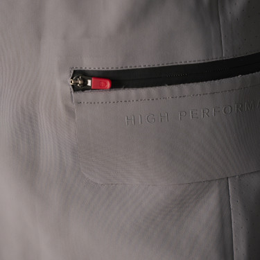 Chaqueta de concurso para hombre Equestro Ridertechnology con costuras termoselladas Pájaro burlón Gris