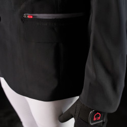 Chaqueta de concurso para hombre Equestro Ridertechnology con costuras termoselladas Negro