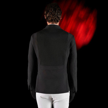 Chaqueta de concurso para hombre Equestro Ridertechnology con costuras termoselladas Negro
