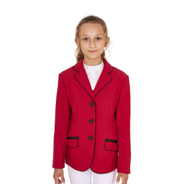 Chaqueta de concurso Equestro para niña en tejido técnico Scooter Beige