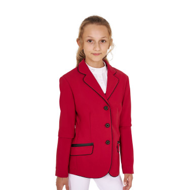 Chaqueta de concurso Equestro para niña en tejido técnico Scooter Beige