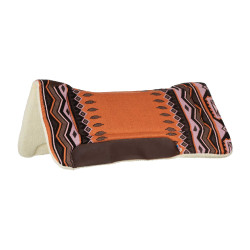 Manta de montar western con inserciones de cuero y relleno de lana sintética Pool's Naranja / marrón