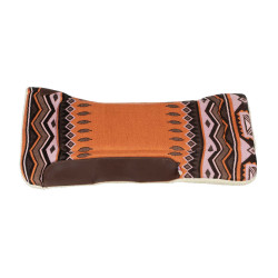 Manta de montar western con inserciones de cuero y relleno de lana sintética Pool's Naranja / marrón