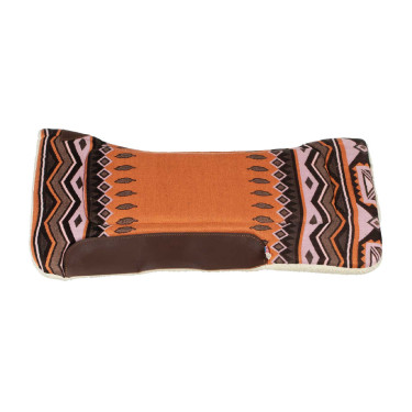 Manta de montar western con inserciones de cuero y relleno de lana sintética Pool's Naranja / marrón