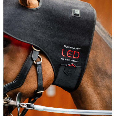 Capucha de terapia con luz roja LED Horseware Negro / negro Capucha de terapia con luz roja LED Horseware Negro / negro