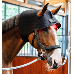Capucha de terapia con luz roja LED Horseware Negro / negro Capucha de terapia con luz roja LED Horseware Negro / negro