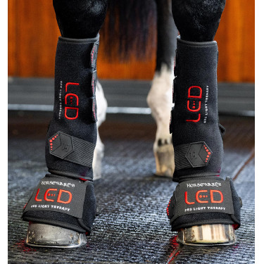 Mini Protector Terapéutico Horseware con Luz Roja LED Negro / negro