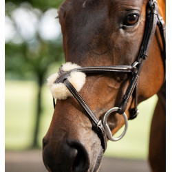 Brida Grackle en forma de 8 Horseware con muserola cruzada Castaño Marr&amp;amp;amp;oacute;n